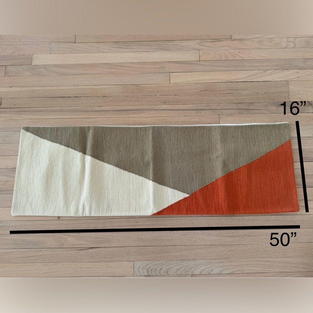 Extra Large Rust, Taupe & Off-White Lumbar Pillow (case only)
49” x 16”